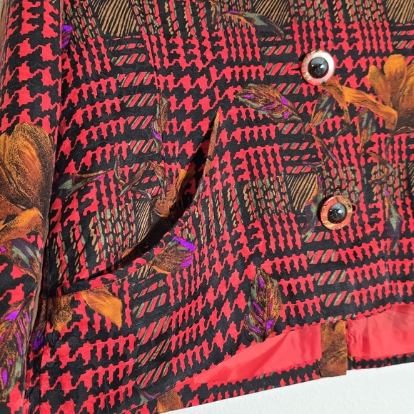 VTG 80's s ANNE CRIMMINS FOR UMI COLLECTIONS 100% SILK FLORAL SKIRT BLAZER 16 - Picture 10 of 16